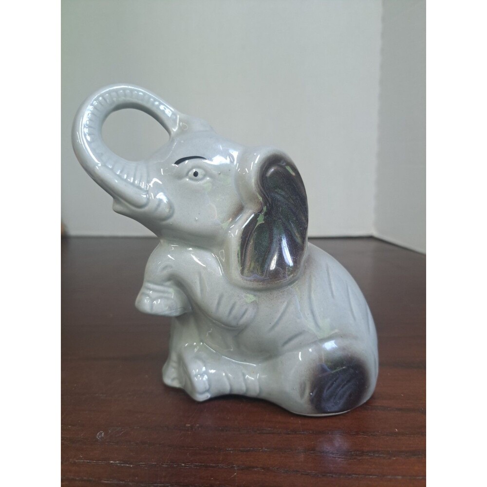 Vintage MCS Ceramic Sitting Elephant Figurine